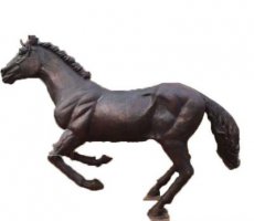 铜雕公园奔马动物雕塑