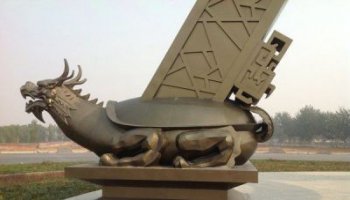 广场抽象龙龟动物铜雕
