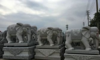 公园仿古大象动物石雕