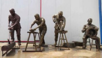 木匠人物铜雕-著名人物铸铜雕塑