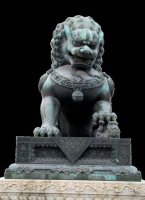 镇宅狮子铜雕-印章石狮子雕刻