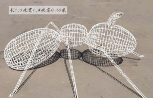 公园镂空蚂蚁造型雕塑