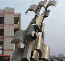 不锈钢翻书校园雕塑