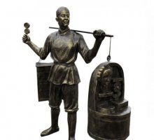 铜雕卖货郎-海贼王人物雕塑