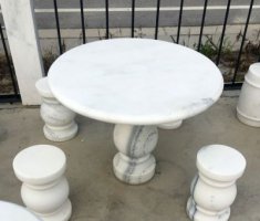 庭院圆桌凳石雕