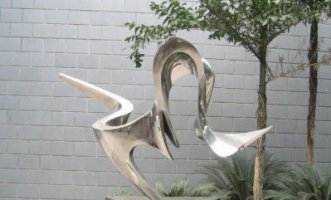 不锈钢抽象庭院摆件雕塑