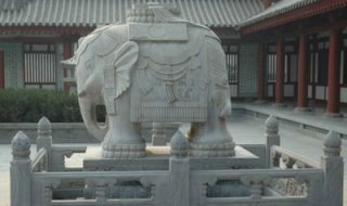 公园景观驮宝大象石雕