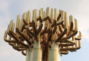不锈钢抽象大树雕塑