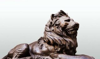 公园铜雕卧室狮子动物雕塑