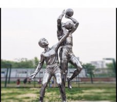 不锈钢公园打篮球人物雕塑