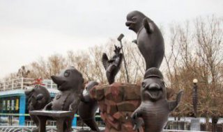 海豚卡通动物铜雕