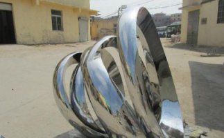 不锈钢镜面螺旋公园雕塑