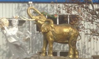 企业大象铸铜动物铜雕