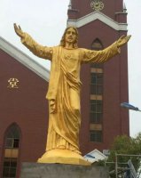 教堂铸铜耶稣雕塑