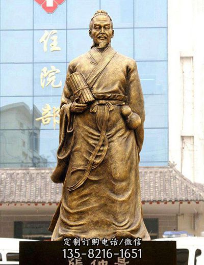 历史名医张仲景铜雕像