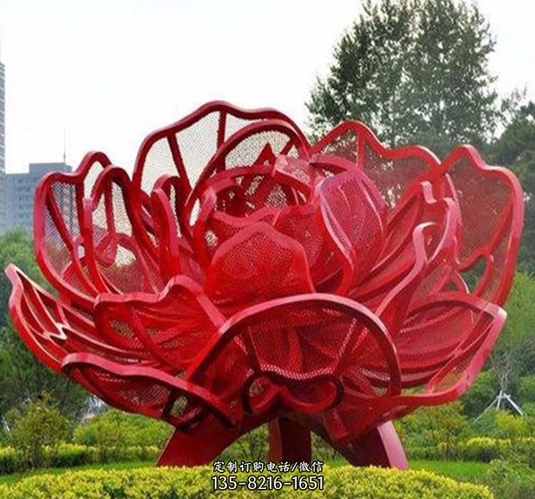 不锈钢植物艺术花朵雕塑