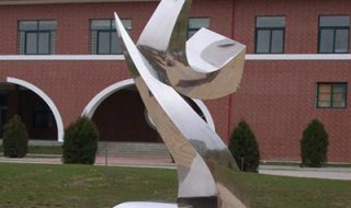 校园不锈钢海浪抽象雕塑