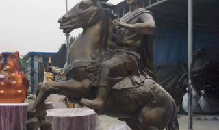 铜雕现代骑马人物公园景观