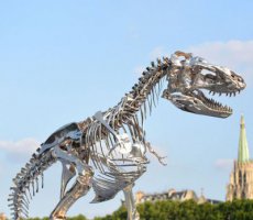 公园恐龙雕塑不锈钢