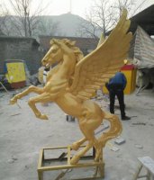 飞马动物铜雕-飞马不锈钢雕塑像