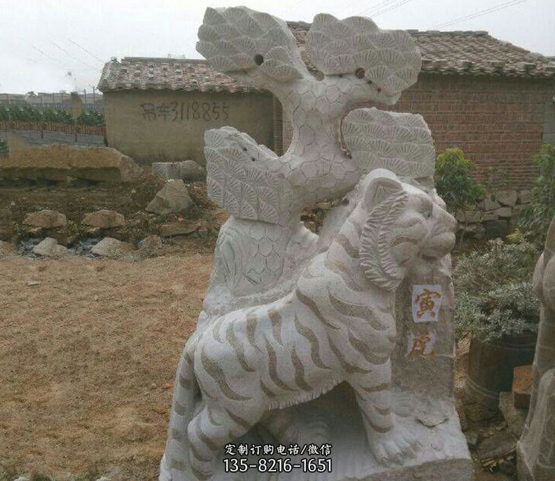 十二生肖之老虎石雕景观雕塑图片