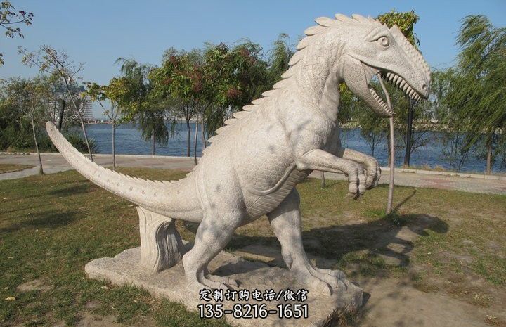 公园动物石雕恐龙摆件图片