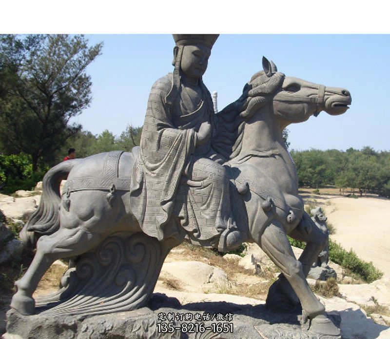 古代人物唐僧骑马雕塑