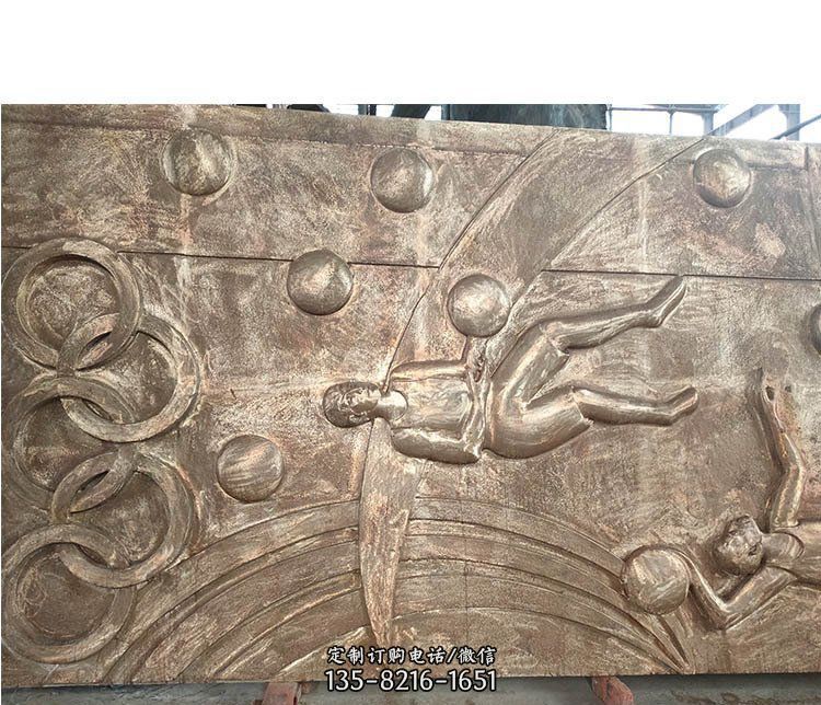 铜浮雕广场运动壁画景观摆件