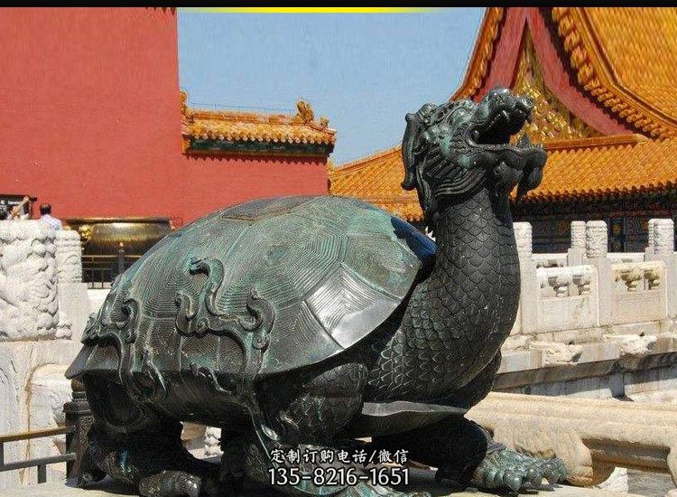 青铜故宫龙龟雕塑