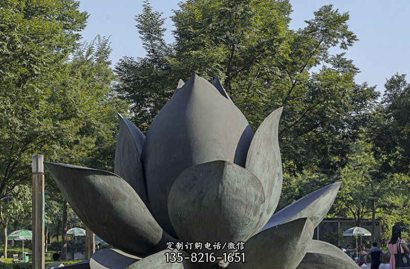 公園蓮花景觀銅雕