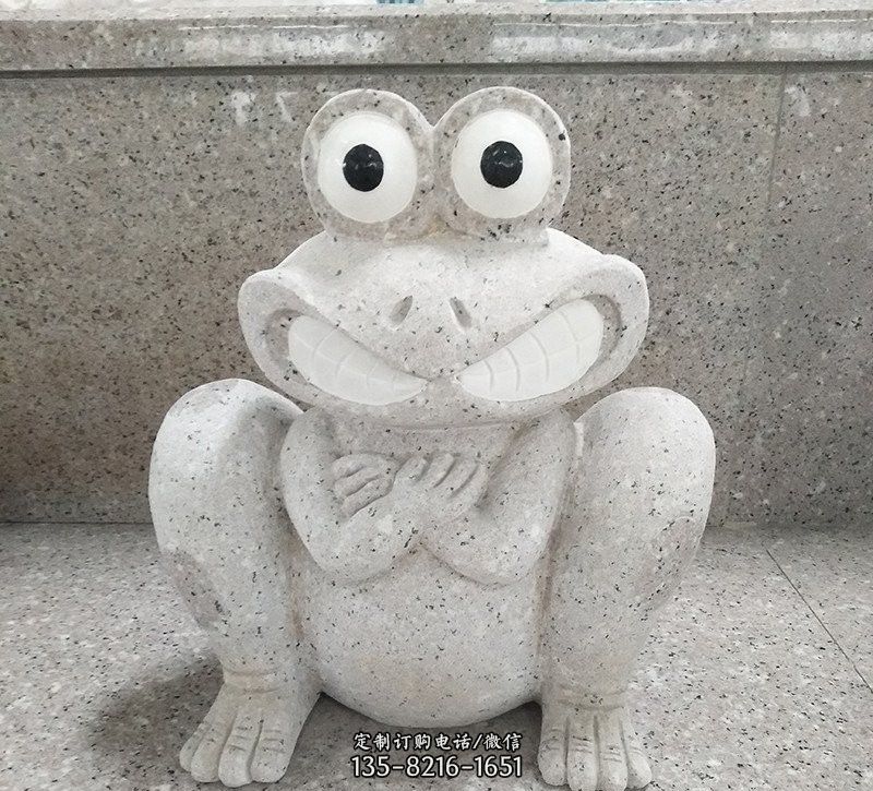大理石卡通青蛙石雕图片