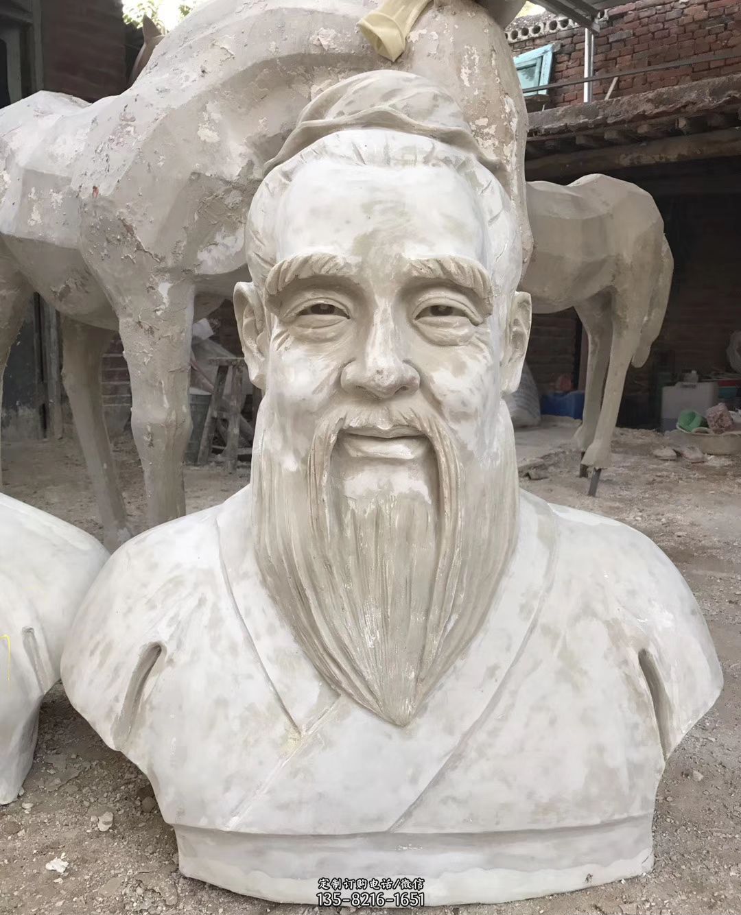 中国古代人物石雕头像图片