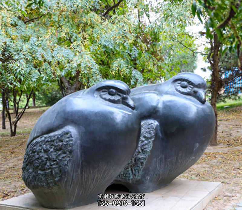 公园鸳鸯景观石雕