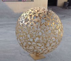 不锈钢星空镂空球雕塑
