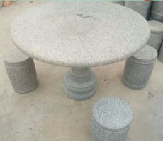 大理石圆桌凳公园石雕