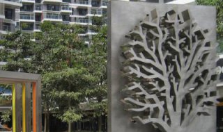 不锈钢树创意景观浮雕塑