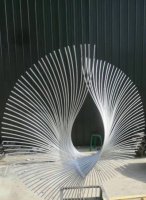不锈钢抽象凤凰雕塑 1