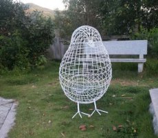 园林镂空小鸟不锈钢雕塑