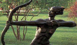 抽象射箭公园人物铜雕