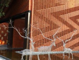 商场不锈钢镂空鹿摆件雕塑