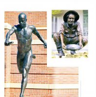 铜雕奔跑人物雕塑