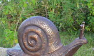 蜗牛铜雕塑-卡通蜗牛小动物摆件