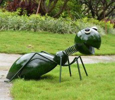 绿色落尾蚂蚁不锈钢摆件雕塑