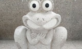 大理石公园卡通青蛙雕塑