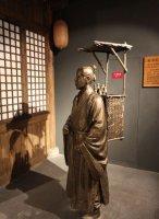 进京赶考古代人物铜雕