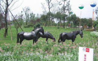 小马公园铜马动物铜雕