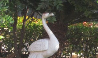 公园石雕丹顶鹤