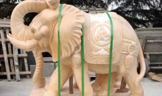 石雕酒店招财大象雕塑