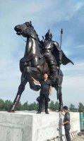 古代骑马将军铜雕 广场人物雕塑