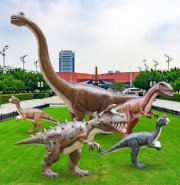 玻璃钢仿真恐龙-大型园林景观动物恐龙雕塑